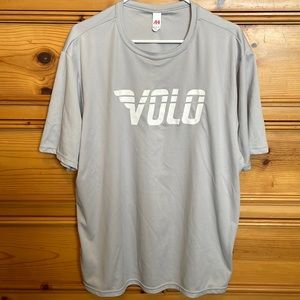 A4 Volo gray shirt sleeve activewear, size XL, with logo on front in white